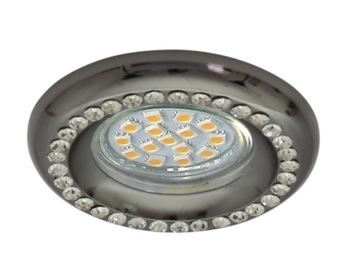 Candellux SOC-03 BK Czarne z kryształkami GU10 50W 230V Oczko sufitowe 2251066 2251066