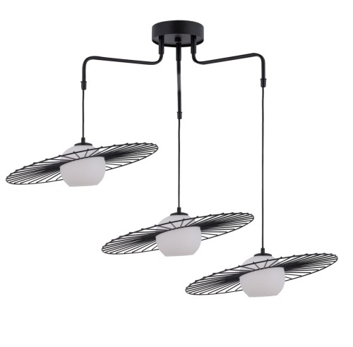 Sigma Druciana lampa wisząca Sol 3 punktowa czarna 32181 szklane kule - 32181