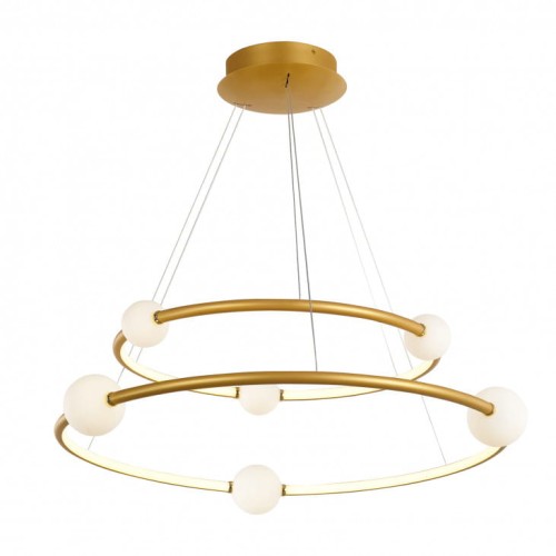 Italux Lampa wisząca Lozanna antyczny brązowy stal aluminium szkło PND-20112035-2A-GD
