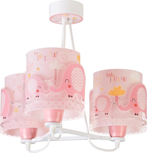 Dalber Elephant lampa wisząca 3-punktowa różowa 61337S 61337S