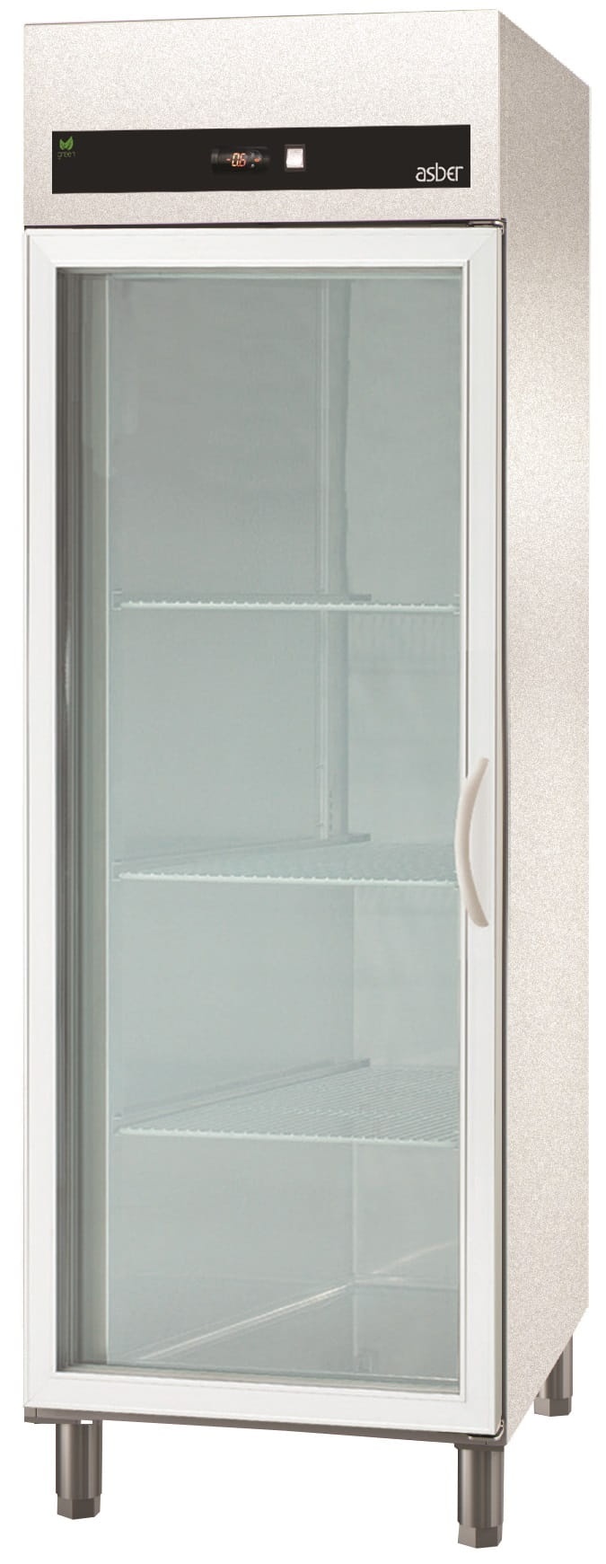 Szafa chłodnicza przeszklona galwanizowana 700L GN 2/1 ASBER GREEN LINE ECP-G-701 GLASS HC L