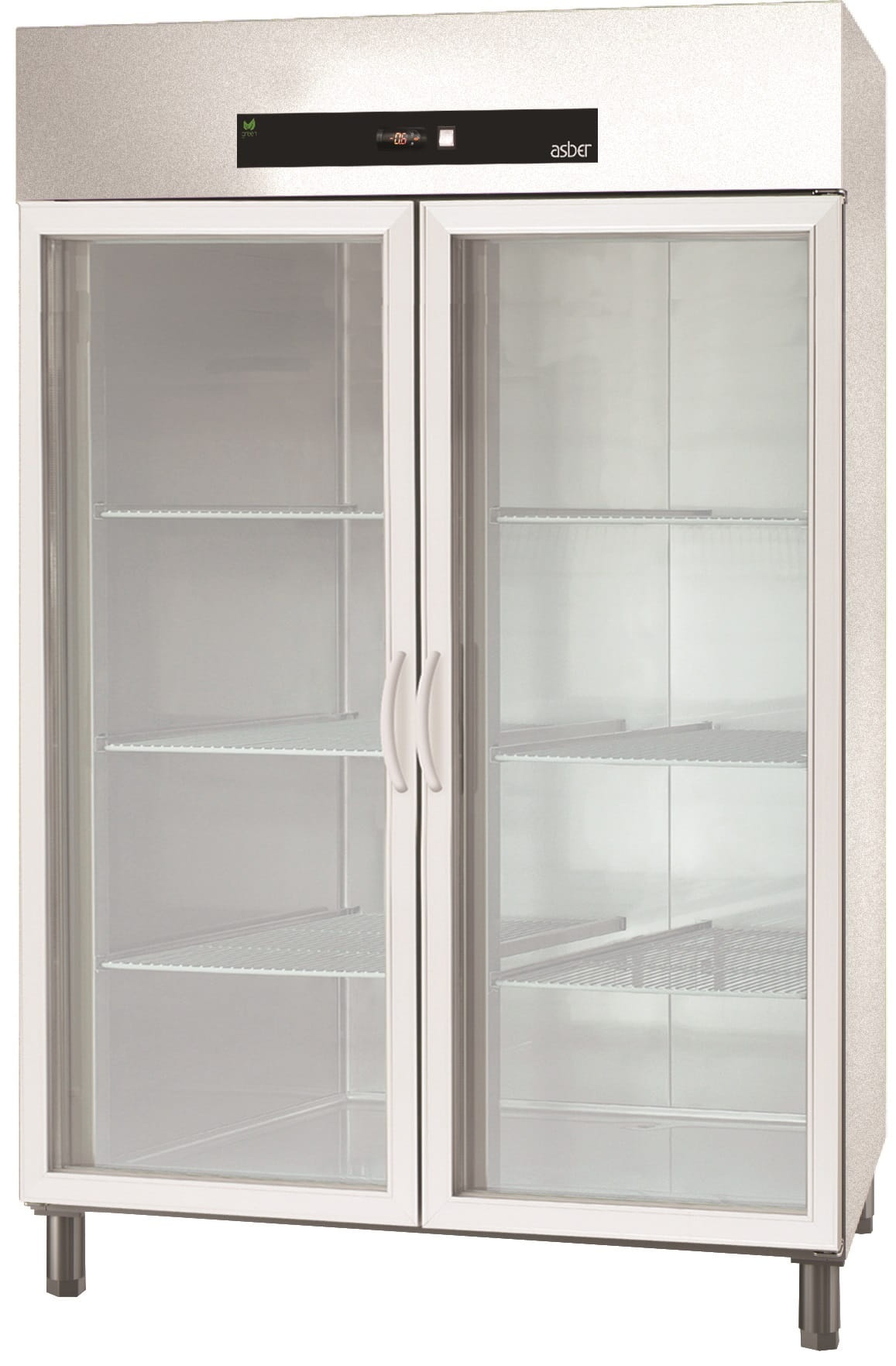 Szafa chłodnicza przeszklona galwanizowana 700L GN 2/1 ASBER GREEN LINE ECP-G-1402 GLASS HC