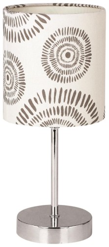 Candellux Lampka nocna EMILY 41-26767 abażurowa Lampa stołowa wzorki kremo