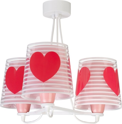 Dalber Light Feeling lampa wisząca 3-punktowa różowa 81197S