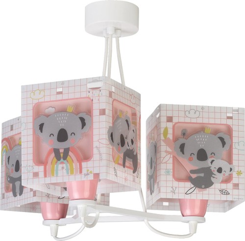 Dalber Koala lampa wisząca 3-punktowa różowa 63267S 63267S