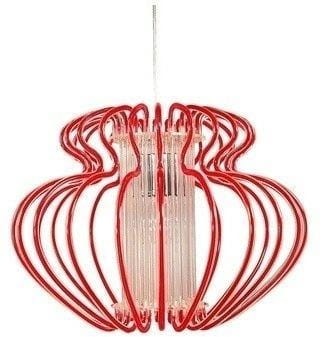 Candellux IMPERIA Lampa sufitowa wisząca mała Czerwony 1x60W E27 31-36608