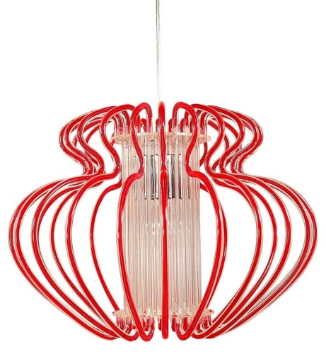 Candellux IMPERIA Lampa sufitowa wisząca duża Czerwony 1x60W E27 31-36578
