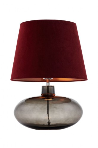 Zdjęcia - Żyrandol / lampa KASPA Sawa Velvet lampka stołowa 1-punktowa bordowa 41016111 