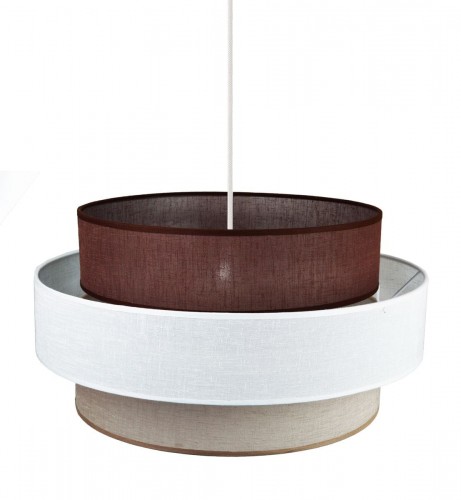 DUOLLA Lampa wisząca Space, biała/beżowa/brązowa