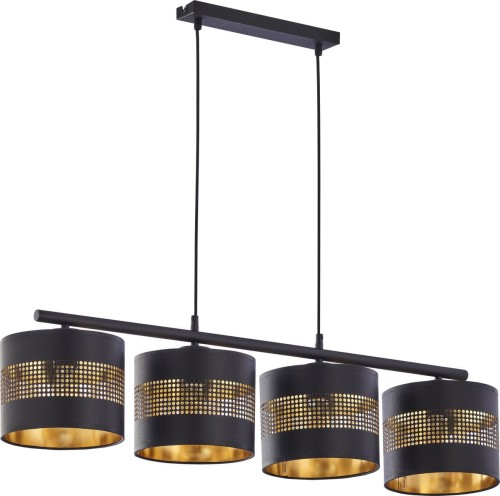 TK Lighting Lampa wiszaca listwa TAGO BLACK 4pł. 3213