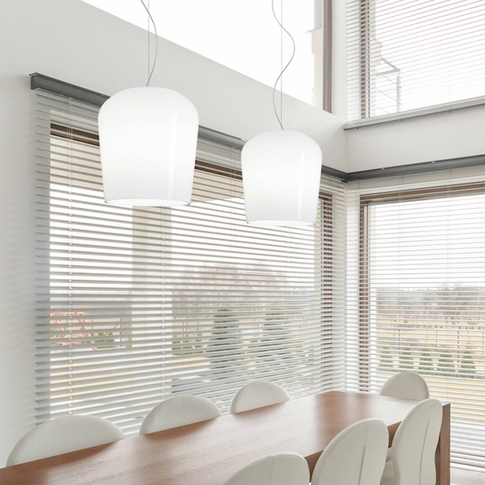 Casablanca Syss lampa wisząca 1-pkt. biała 23 cm Syss lampa wisząca 1-pkt. biała 23 cm