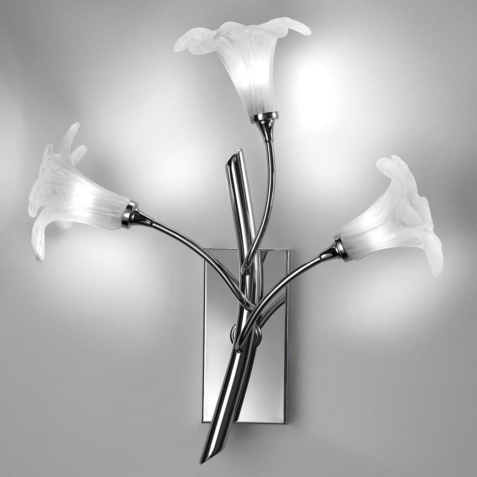 Cremasco Lampa ścienna 7142 3-punktowa, chrom/przezroczysta