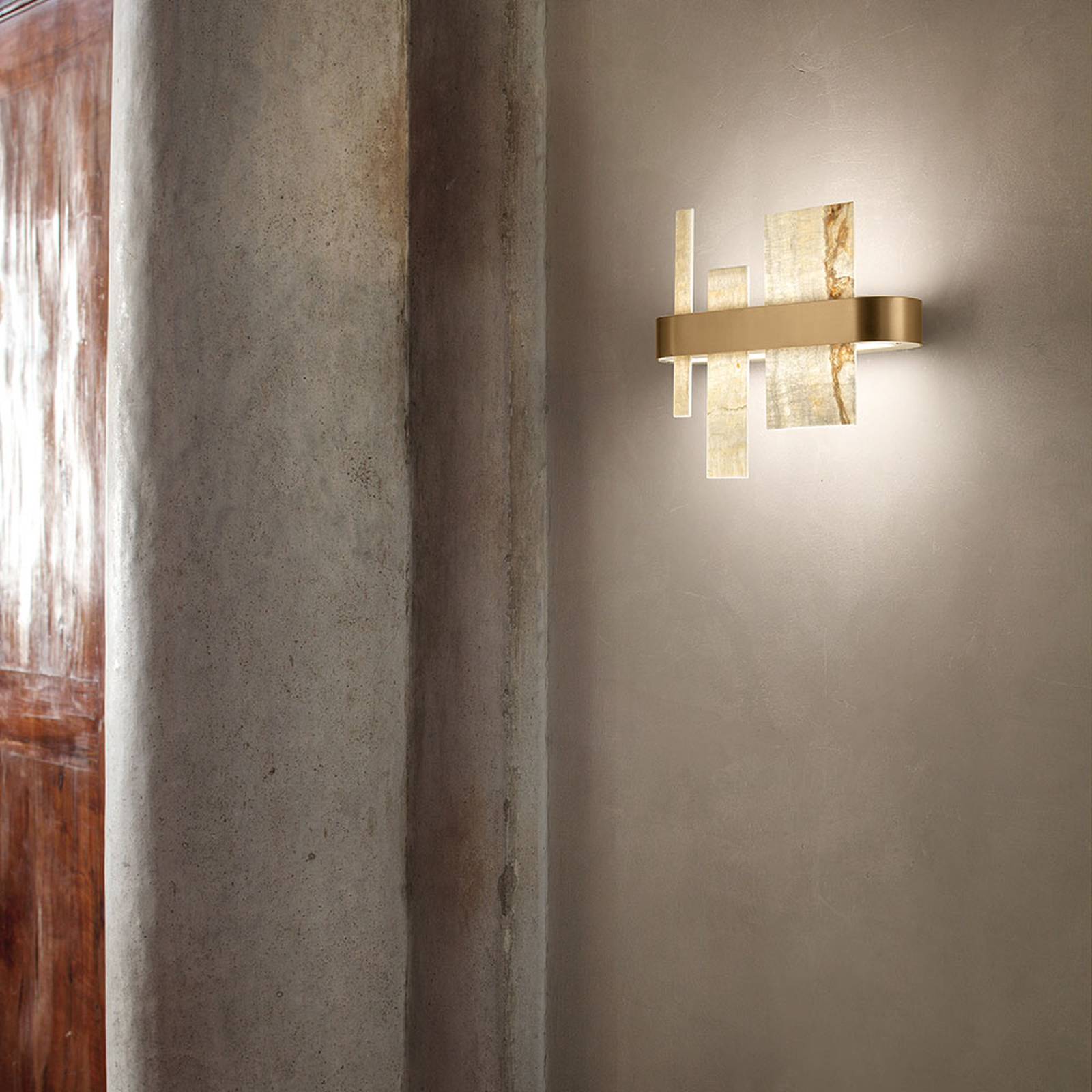 Masiero Designerska lampa ścienna Honicé z LED, 37 cm