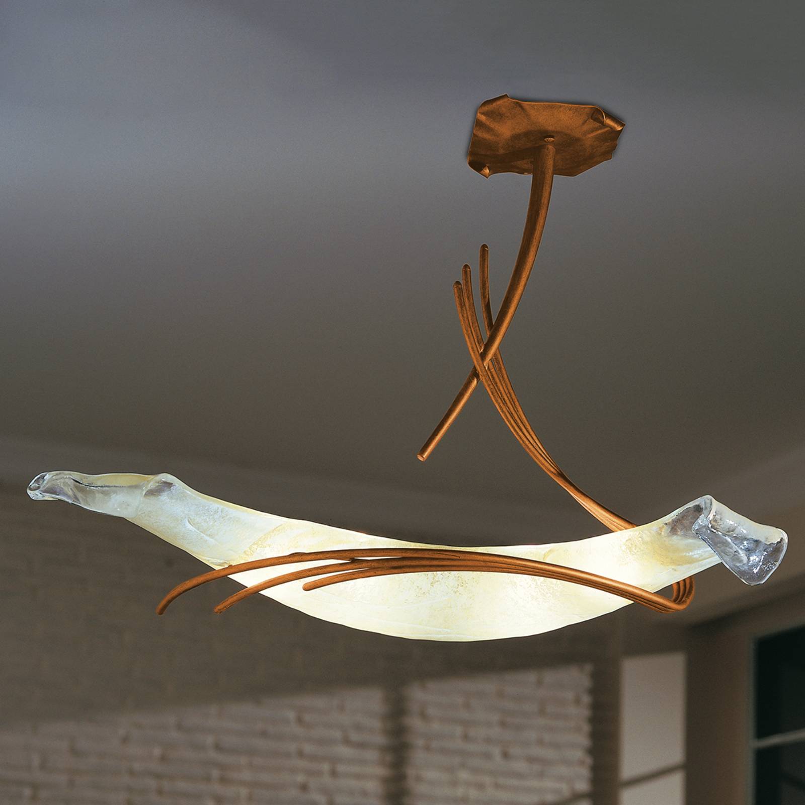 Sil-Lux Designerska lampa sufitowa ROMA 60 miedziano-czerwona