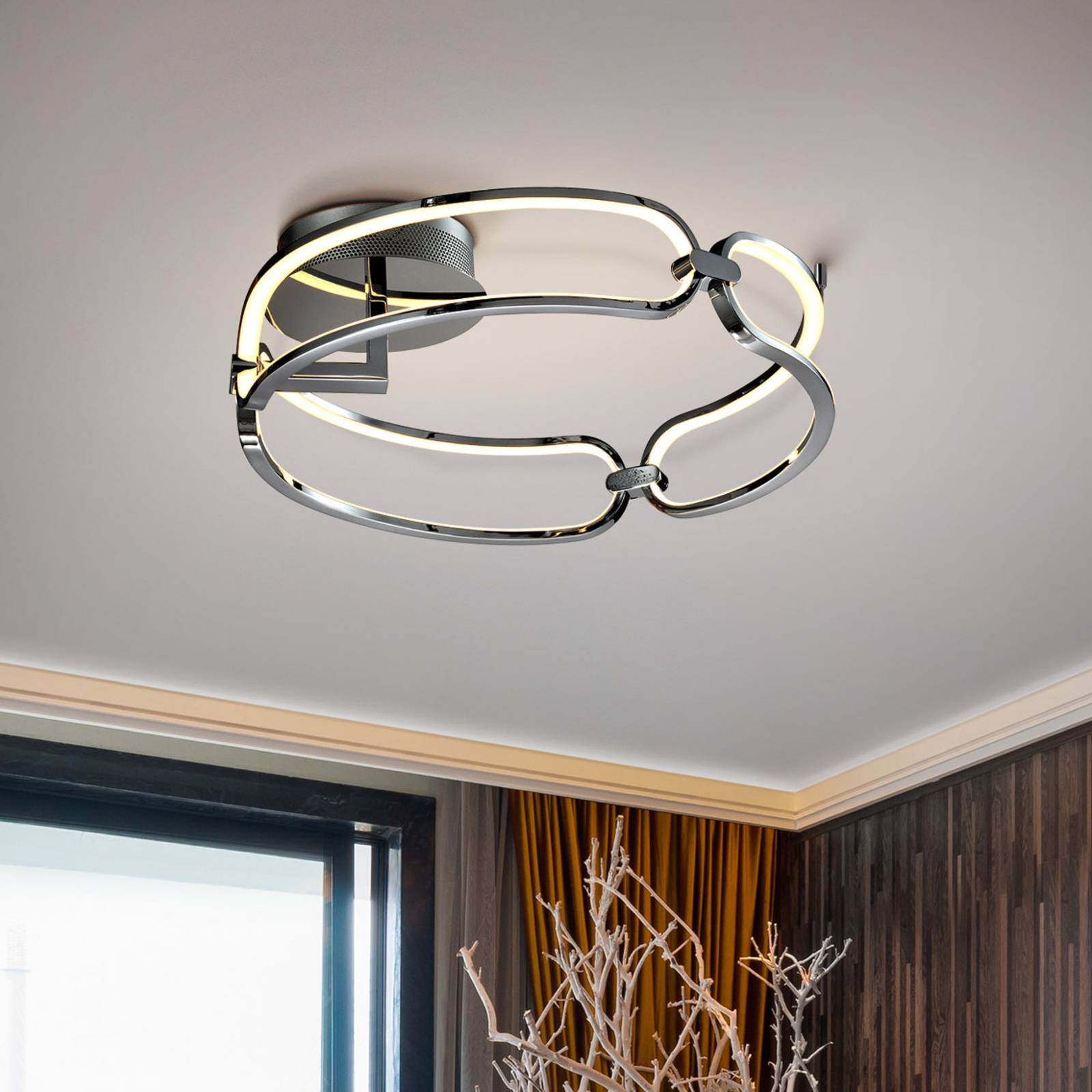 Schuller Valencia Lampa sufitowa LED Colette, 3-punktowa, chrom