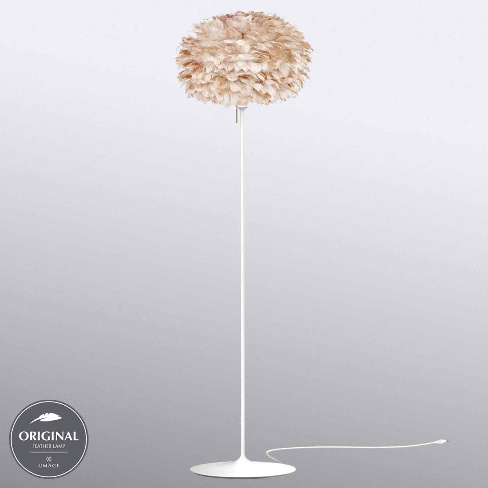 UMAGE Eos medium lampa podłogowa jasnobrązowa