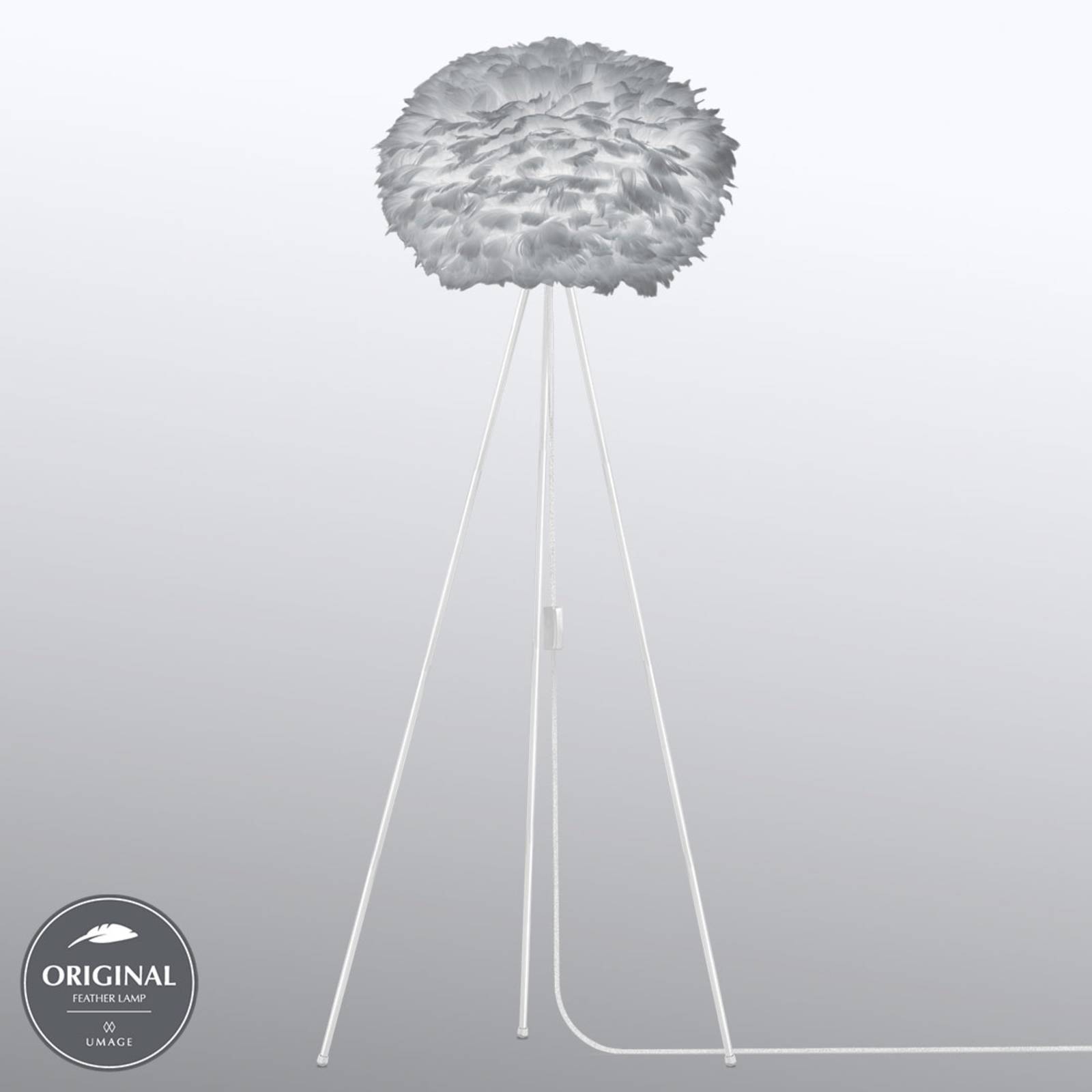 UMAGE Eos medium lampa podłogowa trójnik szara