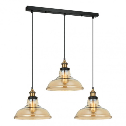 Italux Hubert lampa wisząca 3-punktowa MDM-2381/3 GD+AMB MDM-2381/3 GD+AMB
