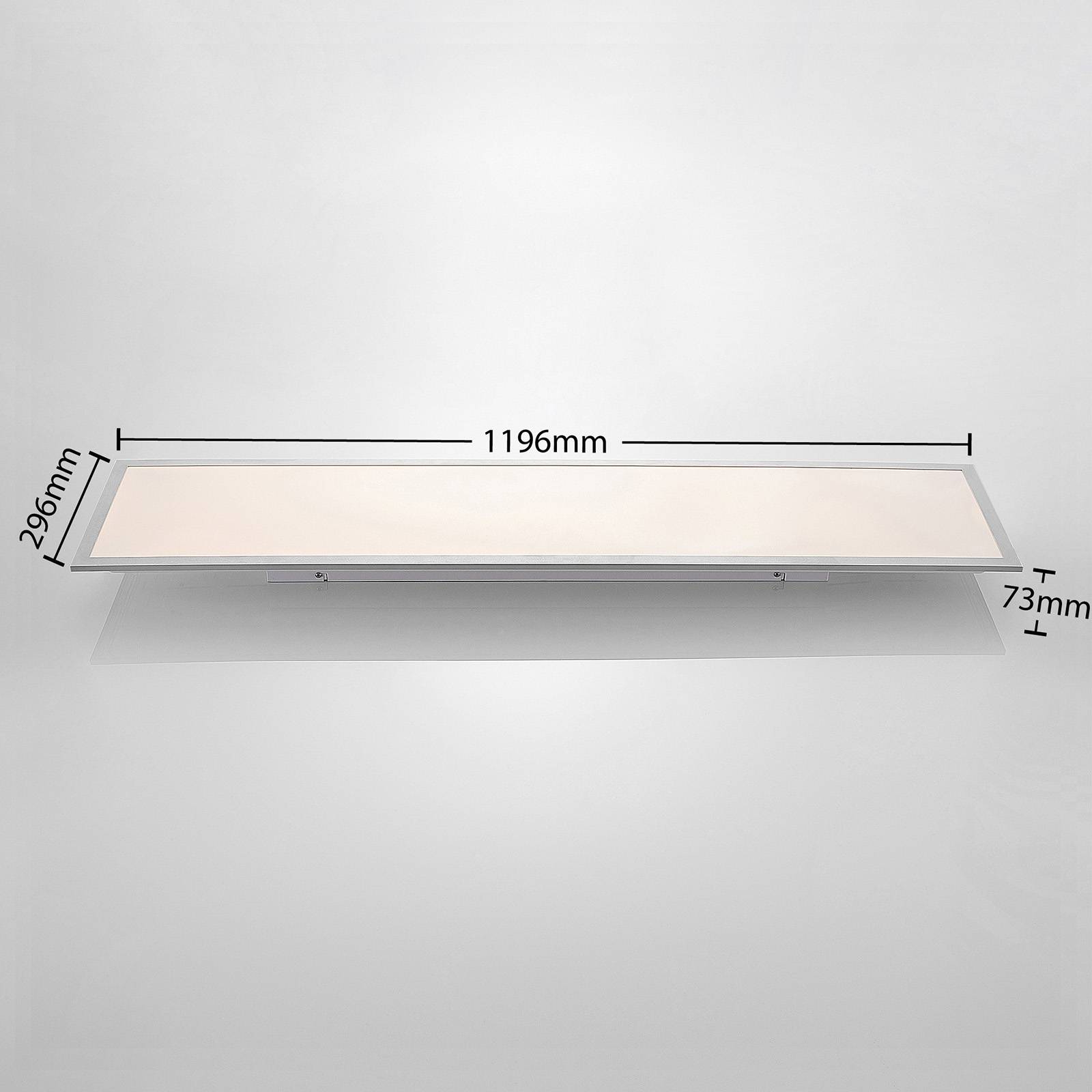 Lindby Stenley panel LED, 4 000 K, 119 cm x 29 cm