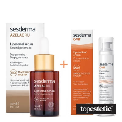 Sesderma Azelac RU Liposomal Serum + C-VIT Eye Contour Cream ZESTAW Serum liposomowe 30 ml + Krem pod oczy 15 ml