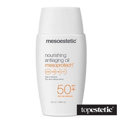 Mesoestetic Mesoprotech olejek do skóry dojrzałej przeciwsłoneczny SPF50+ w żelu, 50 ml, 1253-uniw