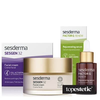 Sesderma Sesgen 32 Cream + Factor G - Rejuvenating Serum ZESTAW Krem odżywczy aktywujący komórki 50 ml + Serum z pęcherzykami lipidowymi 30 ml