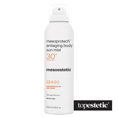 Mesoestetic Mesoprotech Antiaging Body Mist mgiełka do ciała z ochroną przeciwsłoneczną SPF30 200ml