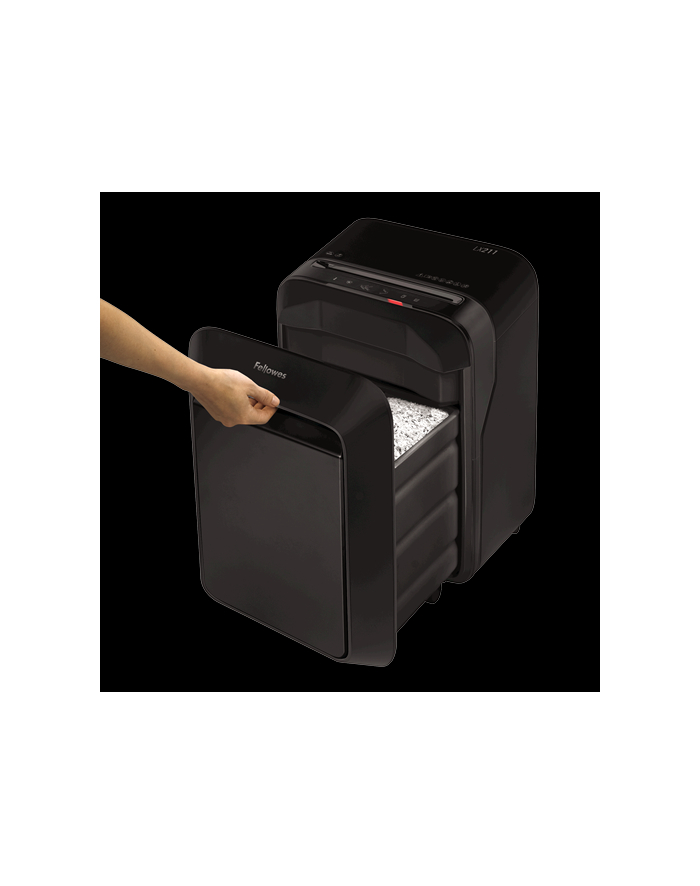 fellowes Niszczarka LX211 czarna P-5 ścinki 2x12mm