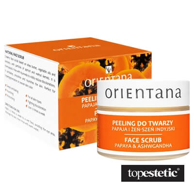 Orientana Naturalny Kremowy Peeling do Twarzy PAPAJA I ŻEŃSZEŃ INDYJSKI, 50g-