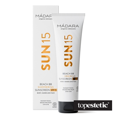 Madara Madara Beach BB Shimmering Sunscreen SPF 15 Rozświetlający krem BB do ciała 100 ml