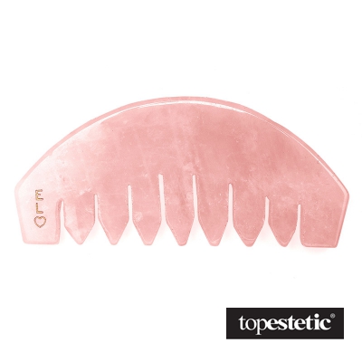 Easy Livin Easy Livin Grzebień z Różowego Kwarcu Wykonany ręcznie grzebyk z kamienia 1 szt.