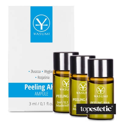 Yasumi Yasumi Peeling AHA Set ZESTAW Ampułka z kwasem glikolowym 3 szt x 3 ml
