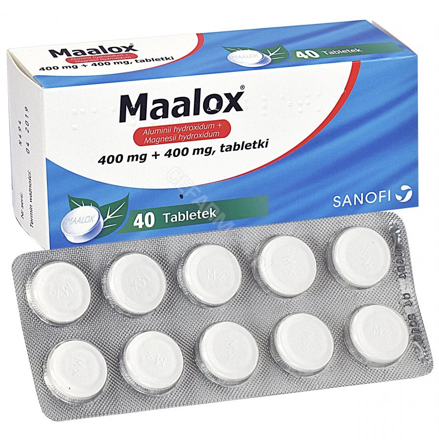 SANOFI AVENTIS MAALOX 400 mg + 400 mg 40 tabl. 4653002