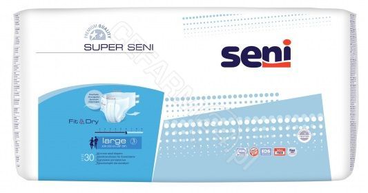 Seni Super Pieluchomajtki Super (3) Large 30 szt. SE-094-LA30-A01