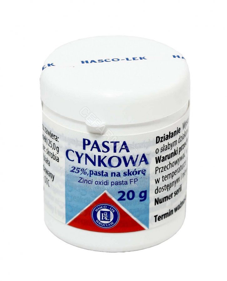 Hasco-Lek Pasta zinci 25% 20 g Pasta cynkowa Hasco