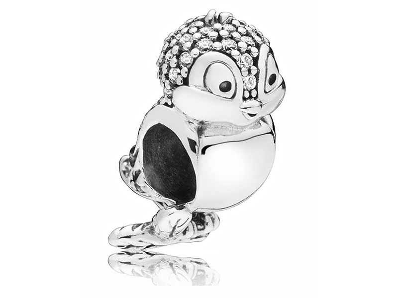 Pandora Valerio.pl Rodowany srebrny charms ptaszek ptak bird cyrkonie srebro 925 QS0017 QS0017