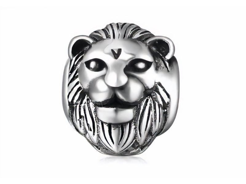 Pandora Valerio.pl Rodowany srebrny charms do głowa lwa lew lion srebro 925 NEW146 NEW146