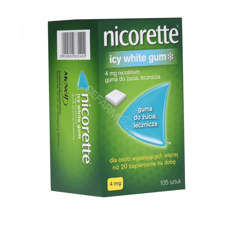 McNeil Nicorette Icy White Gum 4mg 105 szt.