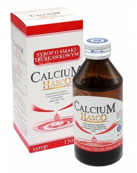 Hasco-Lek HASCO CALCIUM Syrop o smaku truskawkowym - 150 ml