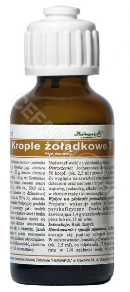 Herbapol KRAKÓW Krople żołądkowe T 35 g Kraków