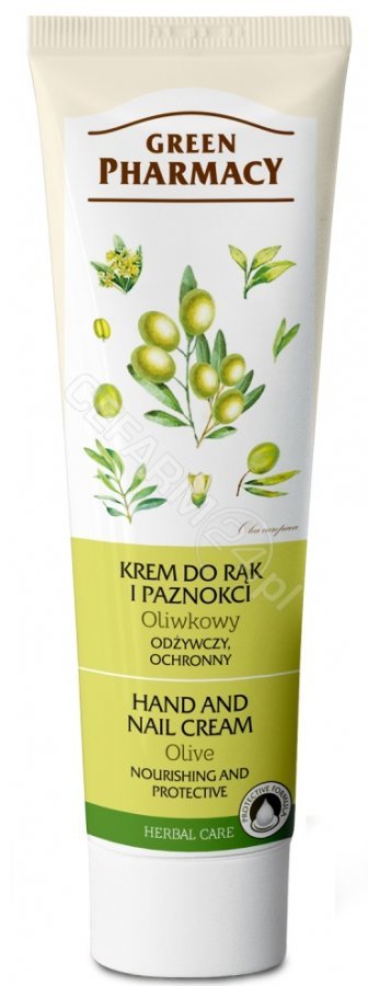 Green Pharmacy Hand Care Olive krem odżywczo-ochronny do rąk i paznokci 0% Artificial Colouring 100 ml