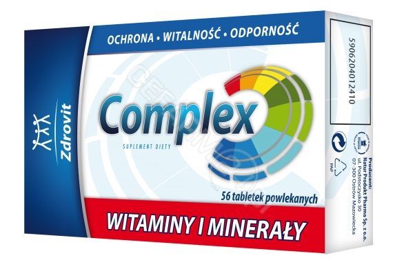 Zdjęcia - Witaminy i składniki mineralne Zdrovit Complex Witaminy i Minerały 56 Tabletek