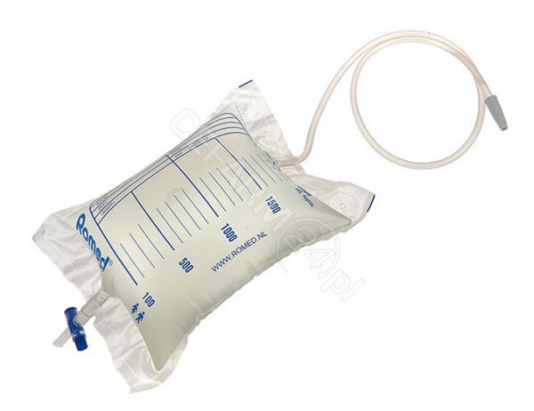 Romed VAN OOSTVEEN MEDICAL Holandia Worek na mocz 2 l Jalowy z zaworem T - 1 szt
