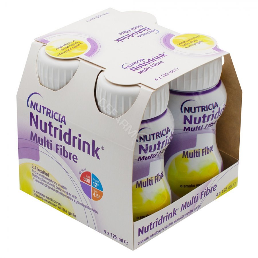 N.V.Nutricia Nutridrink Multi Fibre wanilia 4x125 ml 8425531