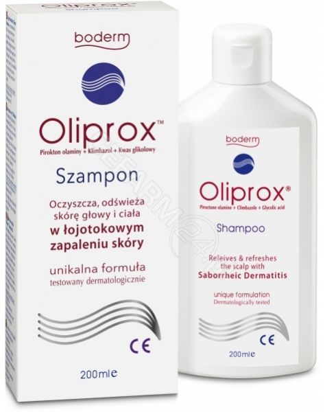 DERMAPROFIL Oliprox szampon do stosowania w łojotokowym zapaleniu skóry głowy i ciała 200 ml