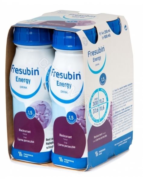 FRESENIUS KABI Fresubin Energy Drink o smaku czarnej porzeczki 4 x 200 ml 3190421