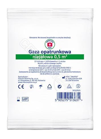 SILESIAN PHARMA SP ZOO Gaza opatrunkowa niejałowa 17 nitkowa 1/2 m2 Apteczka ABC