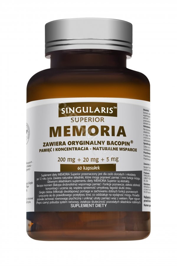 ACTIVEPHARM LABS SP. Z O.O. SP.K. Superior Singularis Memoria 200 mg + 20 mg + 5 mg 60 tabletek 3248421