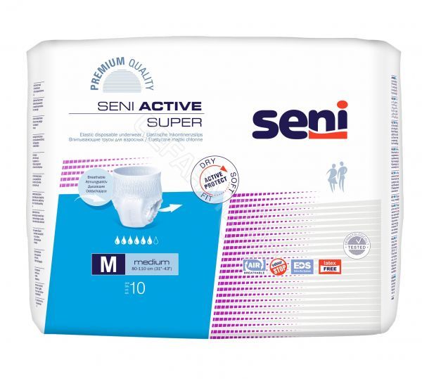 Seni Majtki chłonne Active Super (2) Medium 10szt.