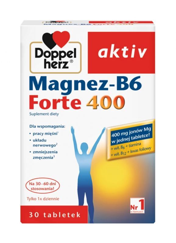 Opinie o Doppelherz Aktiv Magnez + B6 Forte 400 30 szt.